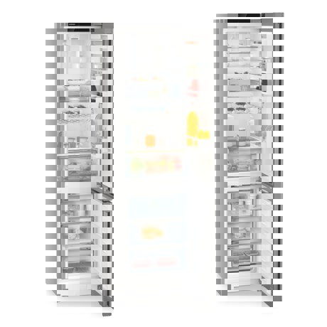 Combina frigorifica Liebherr CNsfc 574i Plus, NoFrost, EasyFresh, 60 cm, 371 l, IceMaker cu rezervor de apa, DuoCooling, SmartDeviceBox, Clasa C, SteelFinish